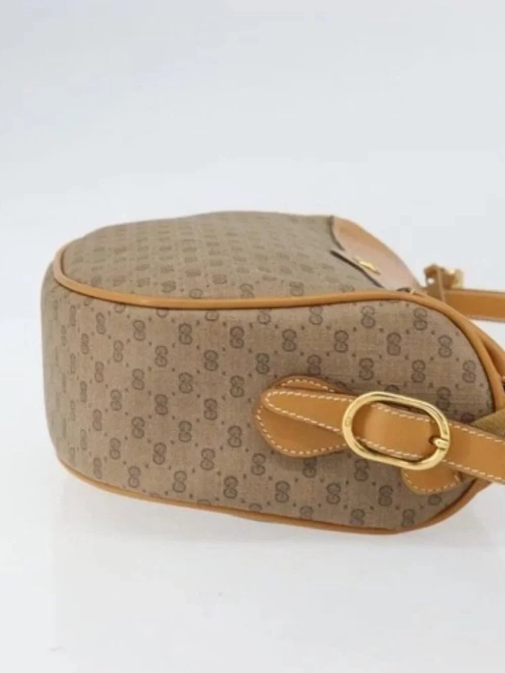 GUCCI Micro GG Supreme Web Sherry Line Bag PVC Beige 001 084 4001 Auth BA9954 - Picture 4 of 15